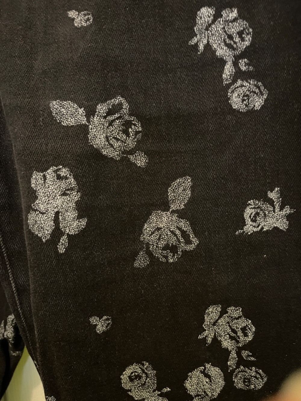 Michael Kors Izzy Black Floral Print Skinny Jeans - Picture 5 of 7